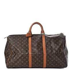 Louis Vuitton Monogram Canvas Keepall 55 Duffel Bag