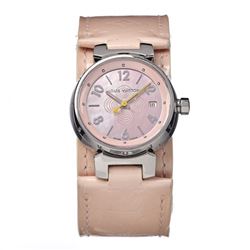 Lois Vuitton Stainless Steel  Leather Band Watch