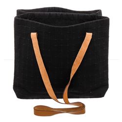 Hermes Cotton/Leather Shopping Tote