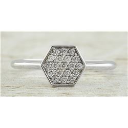 0.22 CTW 18K White Gold Diamond Ring