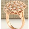 Image 3 : 3.70 CTW Natural Diamond Ring In14k Solid Rose Gold