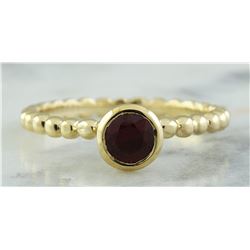 0.40 CTW Ruby 18K Yellow Gold Ring