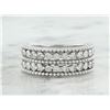 Image 1 : 0.66 CTW Two Row Diamond 18K White Gold Ring