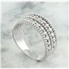 Image 3 : 0.66 CTW Two Row Diamond 18K White Gold Ring