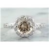 Image 1 : 1.34 CTW Morganite 18K White Gold Diamond Ring