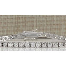 4.80CTW Natural Diamond Bracelet In 14K Solid White Gold