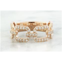 0.65 CTW Diamond 18K Rose Gold Ring