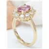 Image 4 : 2.86 CTW Natural Sapphire 14K Solid Yellow Gold Diamond Ring