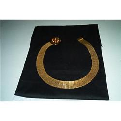Mesh Belt-Gold Tone Flower Closure #890765