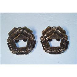 Jewelry-MUSI Signed Brass Shoe Buckles #890775