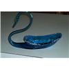 Image 1 :  Cobalt  Blue WV Glass Enamel Vinyl  Swan #890779