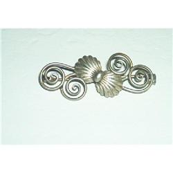 Jewelry-Silver C-Clasp Shell designed Pin #890835