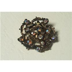 Antique Metal With Aurora Borealis Rhinestones #890843