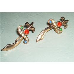 Gold Plated SABOR Screw Back Rhinestones #890844