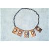 Image 1 : Copper Plates with Marblized Cabochons Necklace #890870
