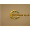Image 1 : Stickpin  15ct.  Turquoise  English  circa 1890 #890998