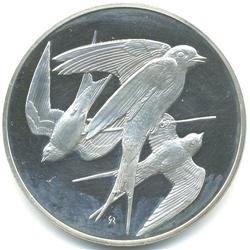 Franklin Mint Coin-Swallows 2" 1971 sterling #891033
