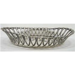 Lovely Antique Sterling Silver Basket #891037