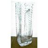 Image 1 : Tiara Heart Vase-Handblown Swirl Optic Design #891119