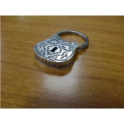 Engraved Silver "Padlock" Keychain #891124