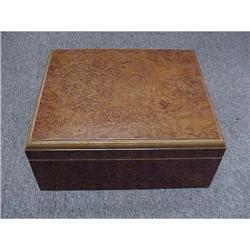 Burl Cigar Box / Humidor with gauges #891125