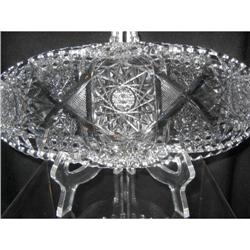 GERMAN CUT CRYSTAL PICKLE DISH #891141