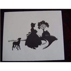 HTF - Wallace Nutting Silhouette - Mary & Lamb #891224