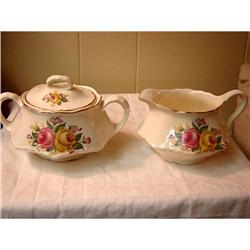 HOMER LAUGHLIN CREAMER/SUGAR WITH LID.. #891236