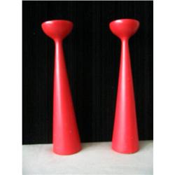 Twin  Orange Candlesticks  #891428