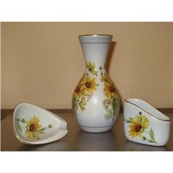 Gouda Porcelain Set of Floral Vase, Cigarette #891440