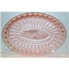 Image 1 : Pink Windsor Depression Glass Oval Platter #904591