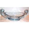 Image 1 : Blue Fostoria Depression Glass Handled Bowl #904597