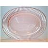 Image 1 : Pink Depression Glass Petalware Platter #904601