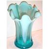 Blue Opalescent Ribbed Jefferson Glass Vase #904669