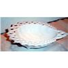 Footed Milk Glass Reticulated Edge Soap Dish #904811