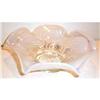 Image 1 : White Opalescent Feather Decorated Ruffled Bowl #904823