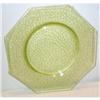 Image 1 : Two Green Crackle Decorated Octagon Plates #904837
