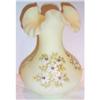 Fenton Hand Painted Custard Ruffled Vase #904889