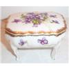 Image 1 : Violet Decorated Footed Covered Vanity Box #904909