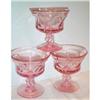 Image 1 : Three Pink Jamestown Footed Fostoria Sherbets #904964