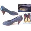 Image 1 : LADIES VINTAGE DRESS SHOES NAVY BLUE LEATHER #905066