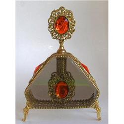 Jeweled, Filigree, Beveled Glass Ormolu Perfume #918530