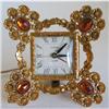 Image 1 : Guild Crest Glass Jewels Ormolu Telechron Clock #918532