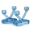 Image 1 : Bagley Ice Blue Glass Art Deco Candlesticks #918545