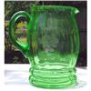 Image 1 :  Green Elegant Depression Glass Etched Pitcher #918574