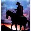 Image 1 : Cowboy at Sunset INSIDE painted Snuff Bottle #918887