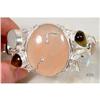 Image 1 : Radiant Rose Quartz Gemstone Sterling Cuff #918953