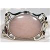 Image 1 : Winning Combo Garnet Rose Quartz Silver Cuff #918995