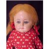 15" wax over papier mache doll with glass eyes #919072