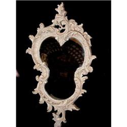 French Hand Carved Cream Mirror C.1890 #922956